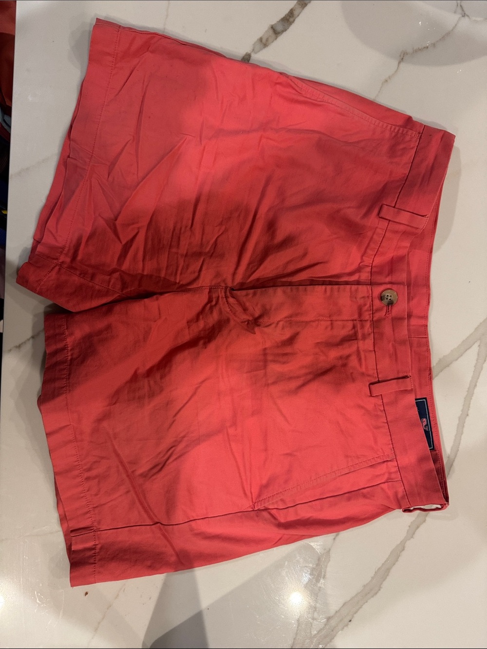 Vineyard Vines Coral Flat-Front Chino Shorts